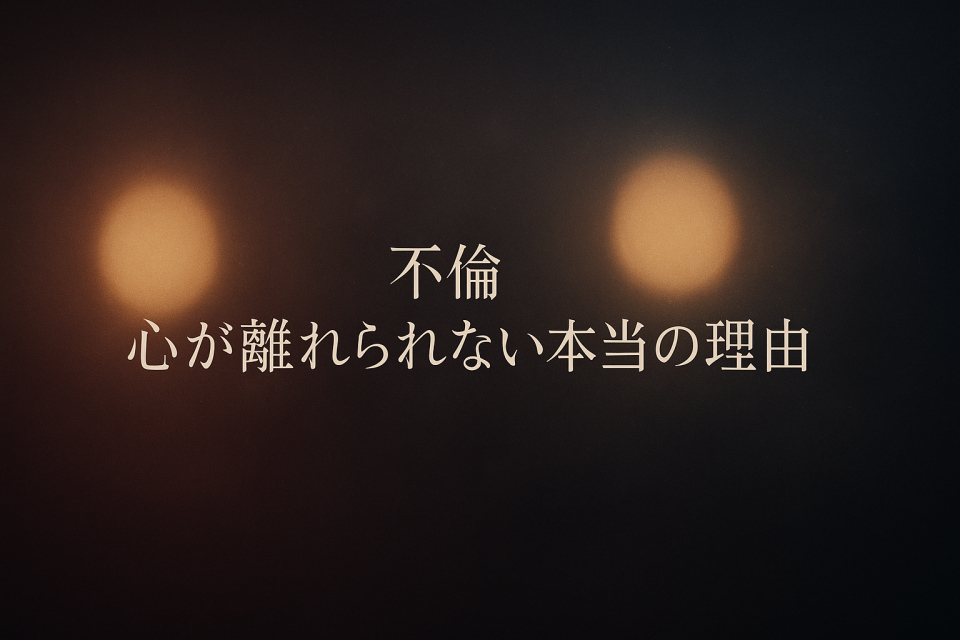 不倫で心が離れられない理由を象徴する抽象的な光と影のアイキャッチ画像