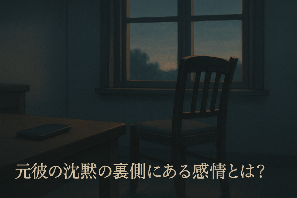 元彼の沈黙を象徴する静かな夕暮れの部屋のイラスト