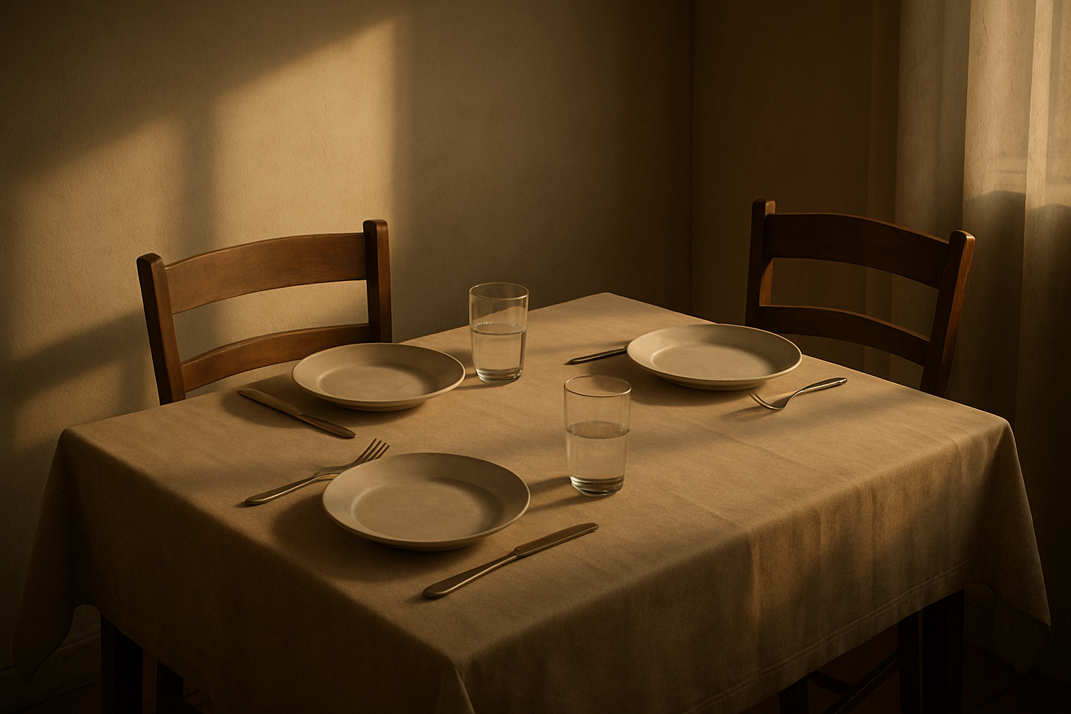 結婚を考える前夜の静かな食卓を象徴する風景