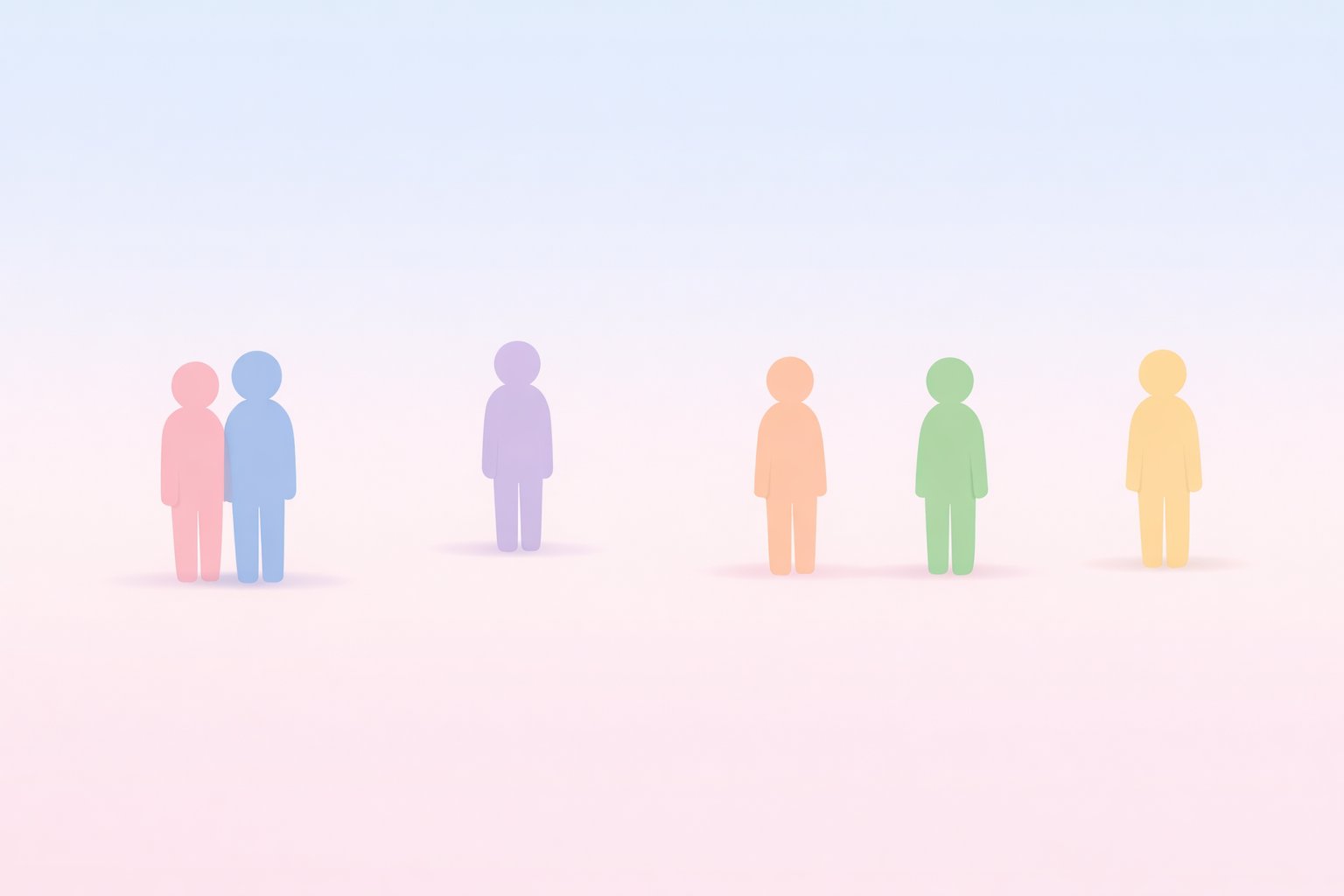 人それぞれ異なる距離感を象徴するイラスト