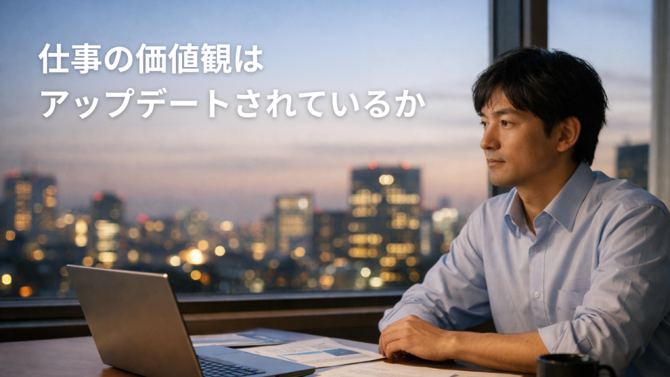 仕事の考え方が変わる時代に立ち止まり考える社会人の姿