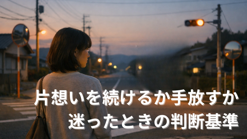 片想いの判断に迷う日本人の心情を表したイメージ