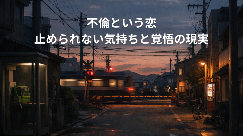 不倫という複雑な恋心を表現したイメージ