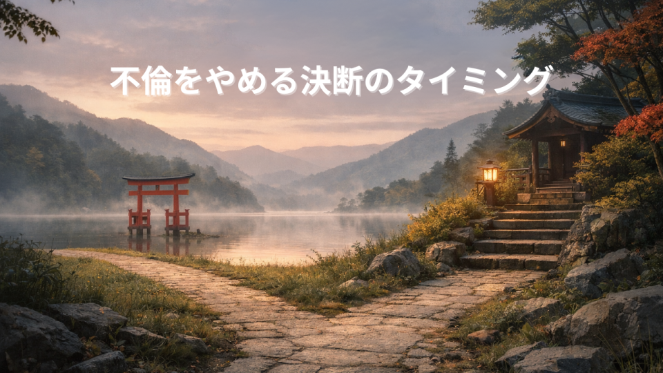 不倫をやめる決断の時期を表すイメージ