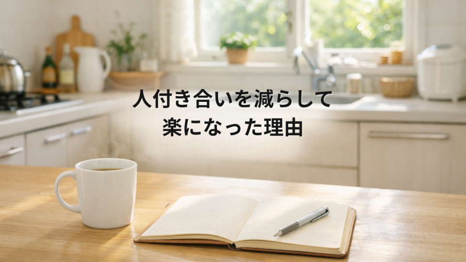 人付き合いを減らして心に余裕が生まれた朝の日本の生活風景