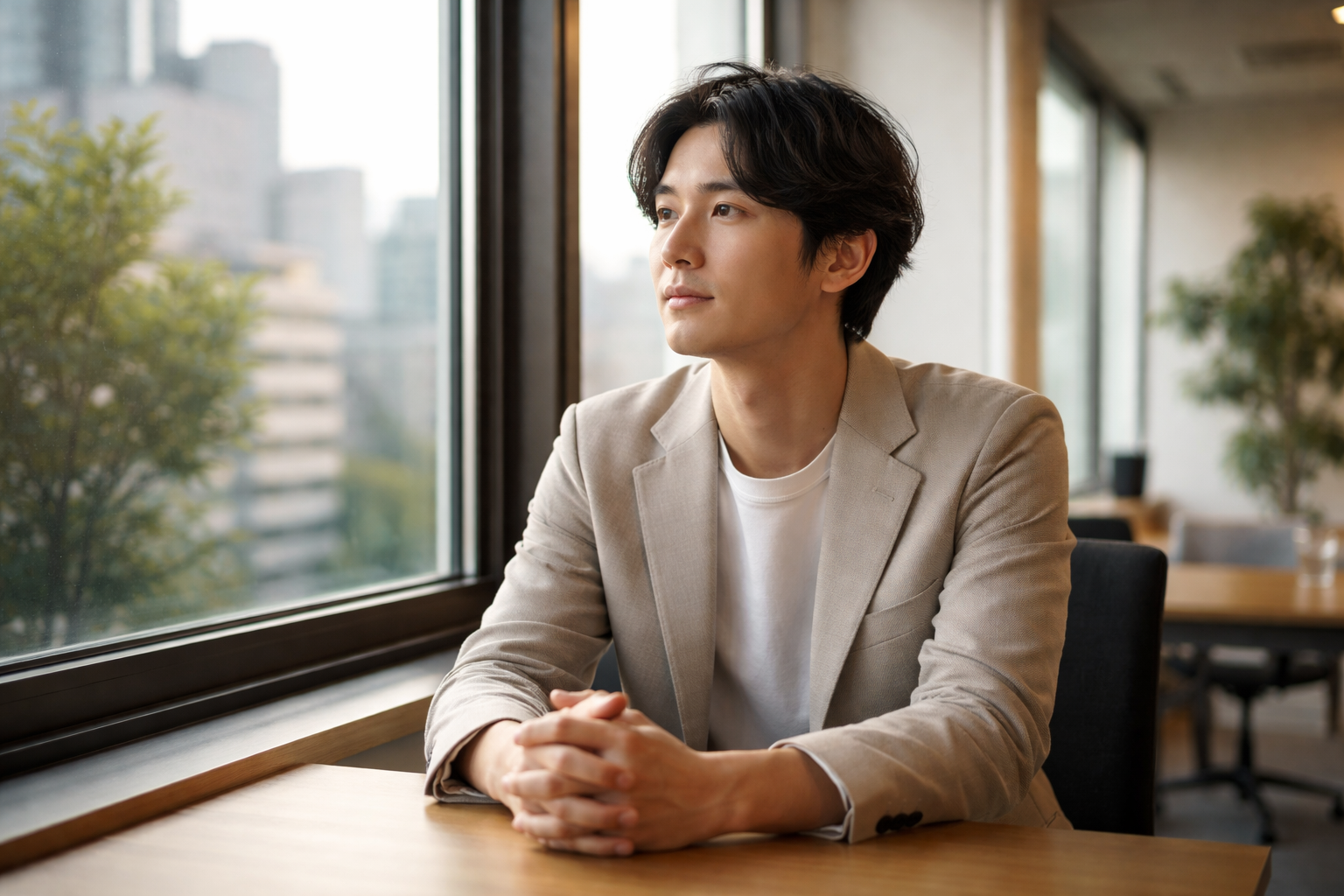 頑張りすぎて立ち止まる人物のイメージ