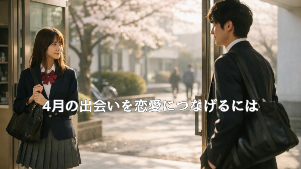 春の新しい環境で初めて出会う日本人の男女