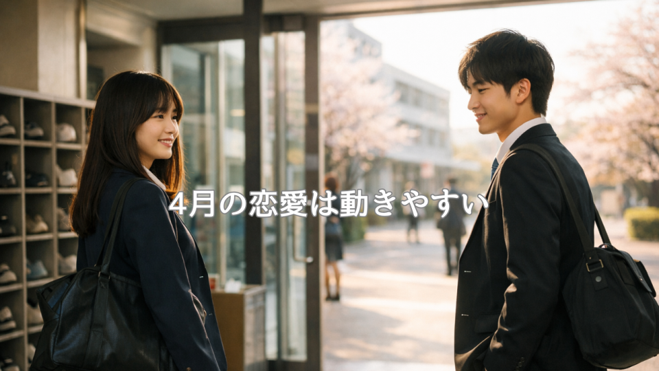 春の新しい環境で出会う日本人の男女