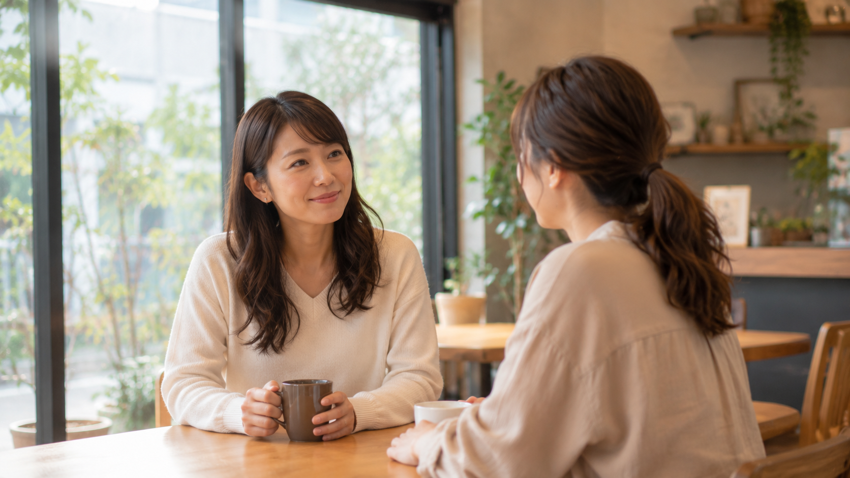 無理をしない友人関係の距離感をイメージした日本人の中盤写真