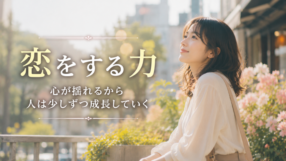恋をする力をテーマにした日本人女性の写真風アイキャッチ画像