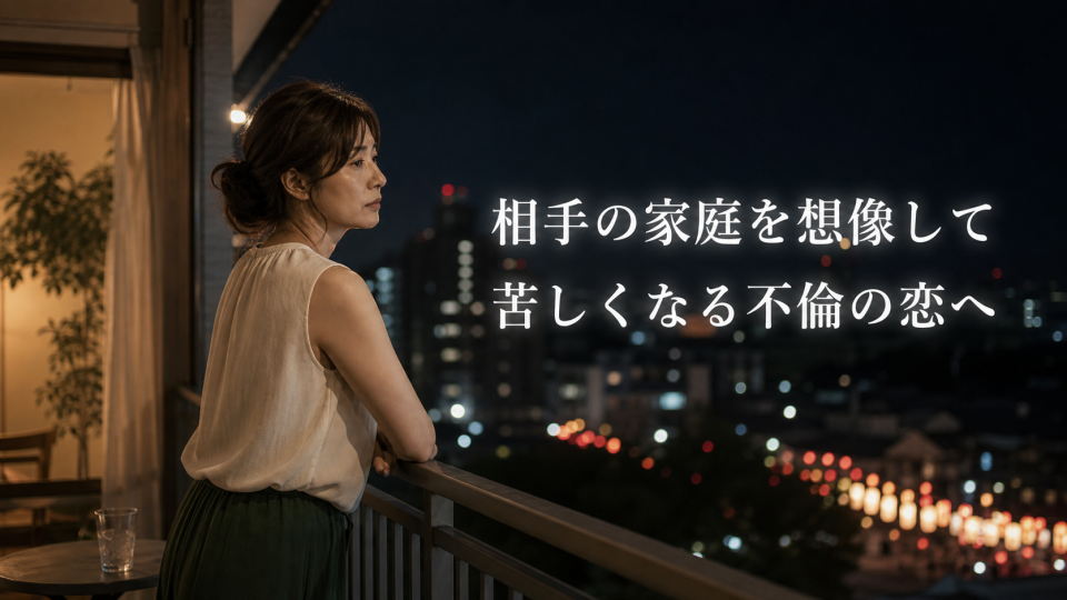 相手の家庭を想像して苦しくなる不倫の恋へ