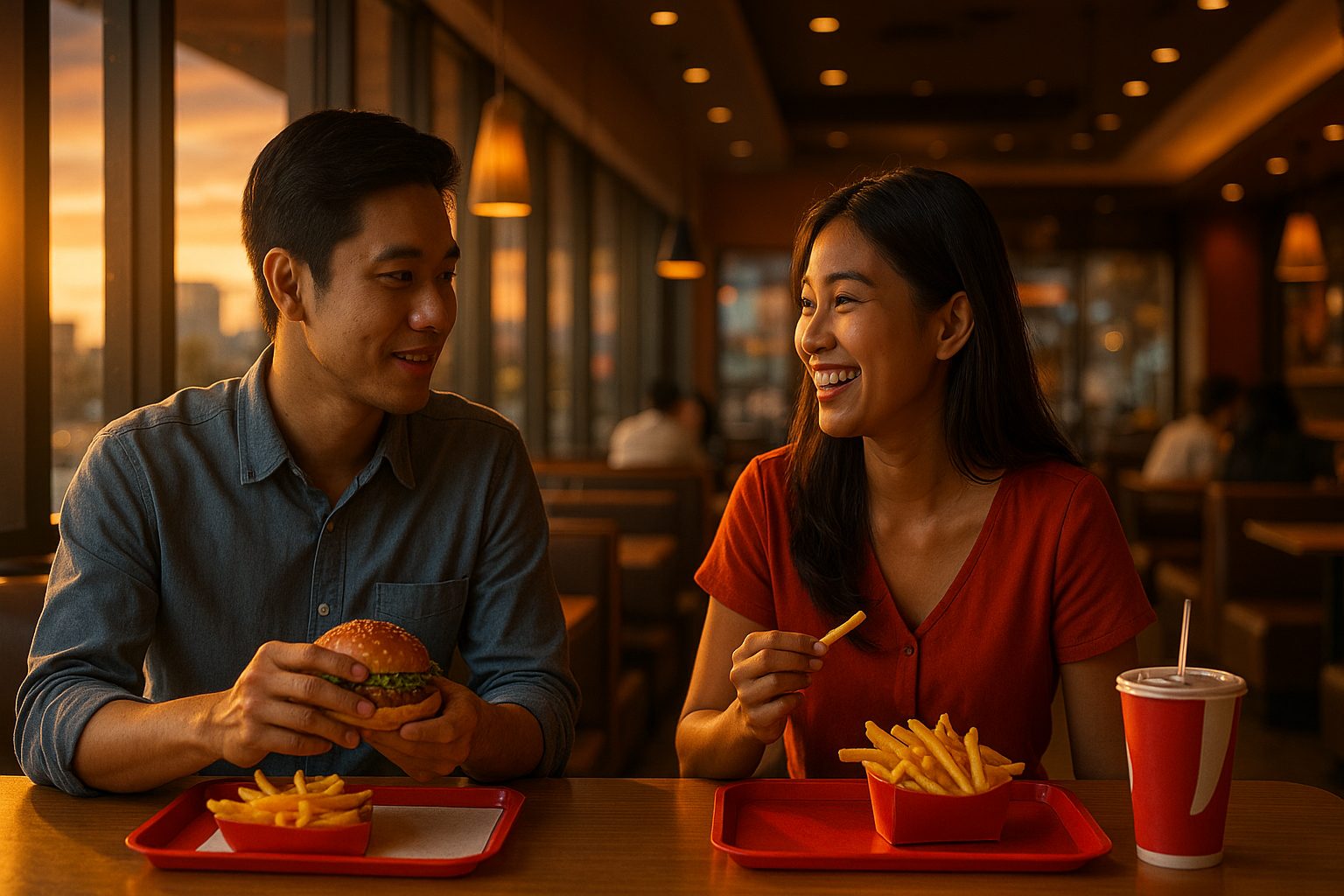 タイ女性と行くファストフードデート ― 日本では気軽だが、タイではオシャレデートに早変わり