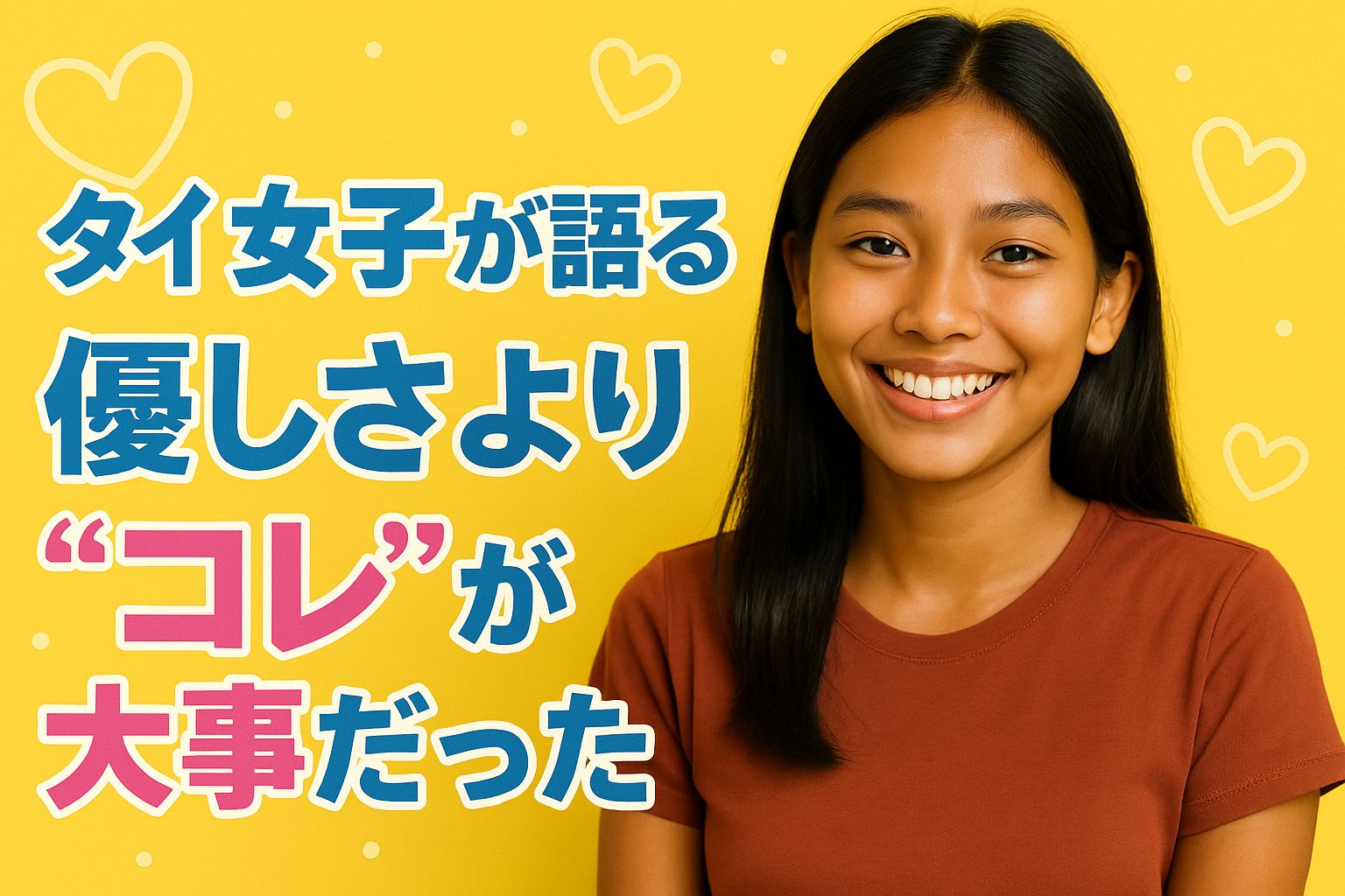 タイ女子が語る「優しさより大事なもの」｜日本人男性が本当にモテる条件とは？