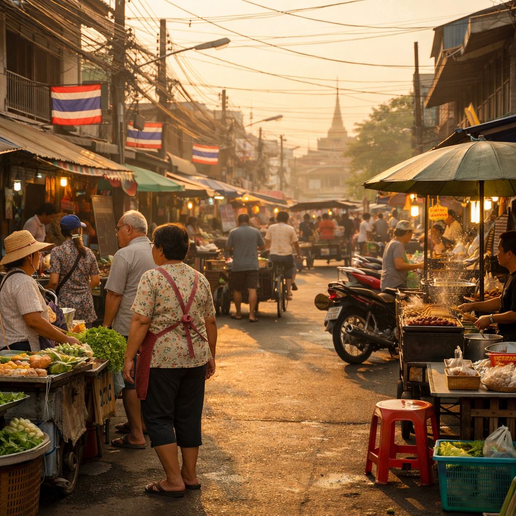 タイの日常風景 穏やかな街並みと人々の暮らし