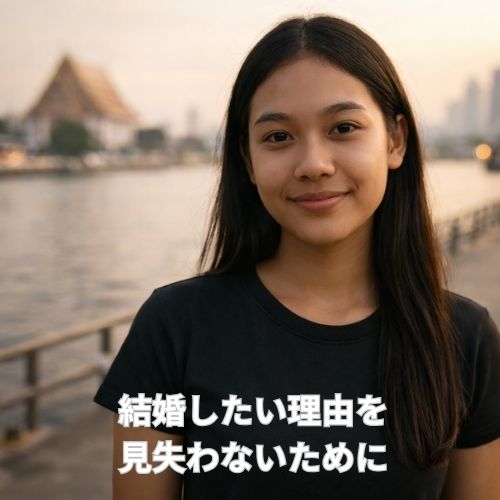 結婚したい理由を見失わないために｜日本の婚活とタイ女性との国際結婚で考えたい現実