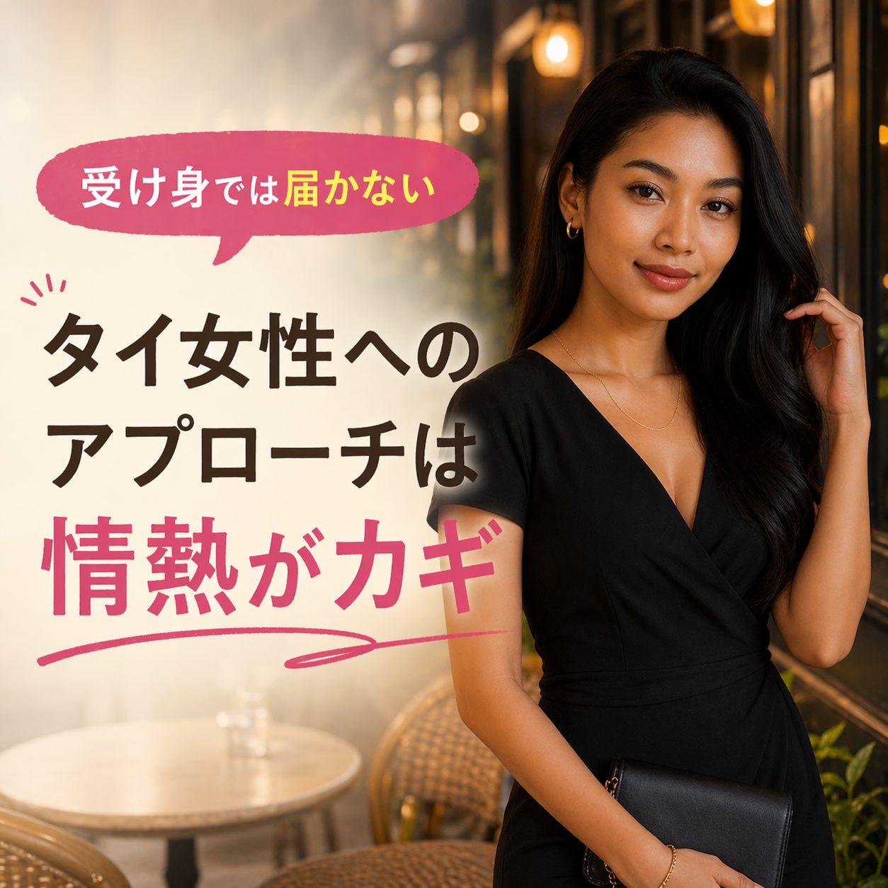 タイ女性へのアプローチは情熱が効く｜気持ちを伝えられる男性が強い理由