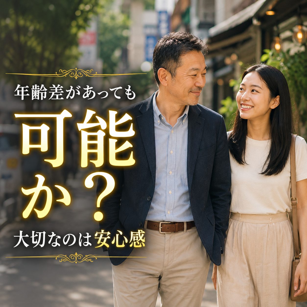年齢差があっても可能か？｜大切なのは年齢より一緒に過ごせる安心感である
