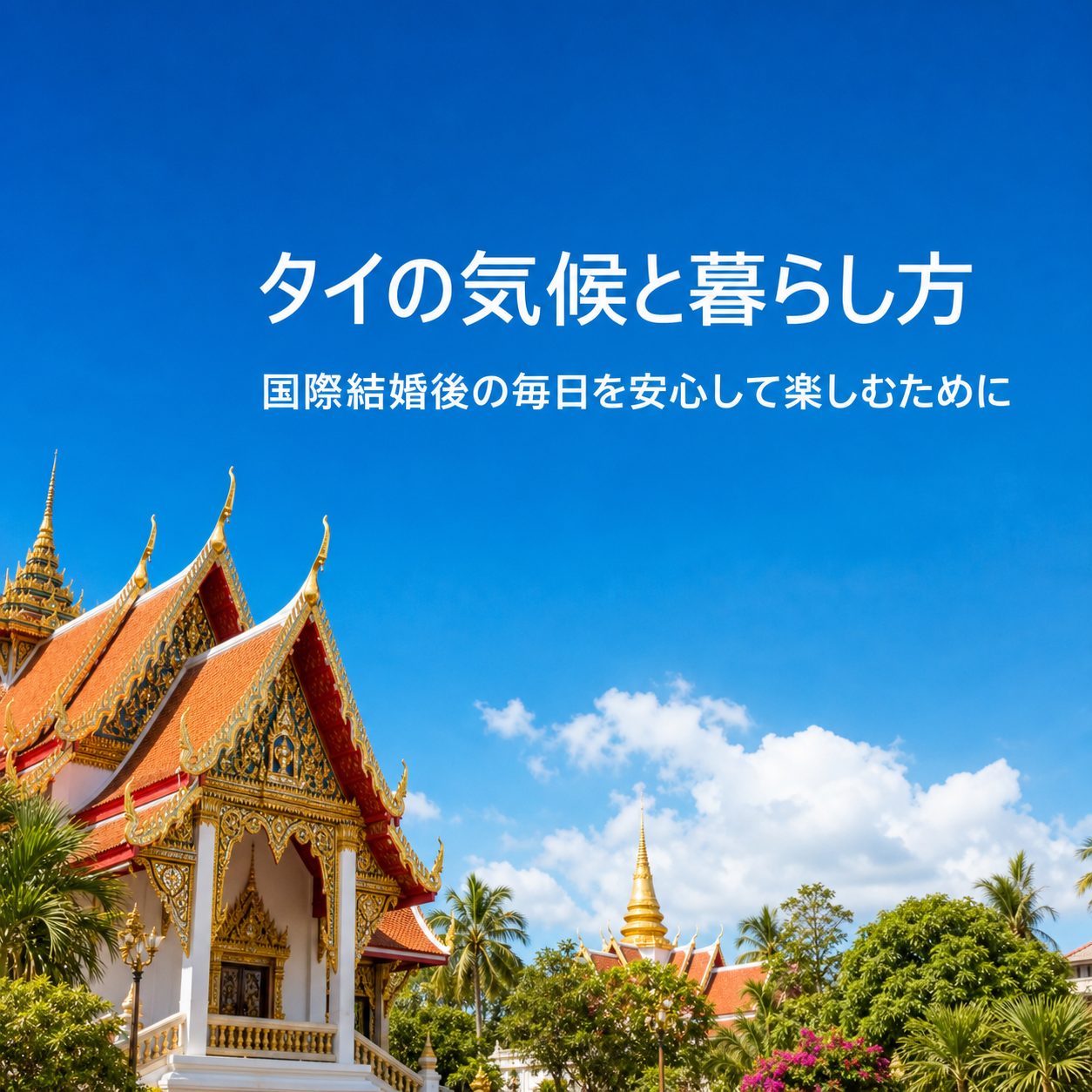 タイの気候と暮らし方｜国際結婚後の毎日を安心して楽しむために