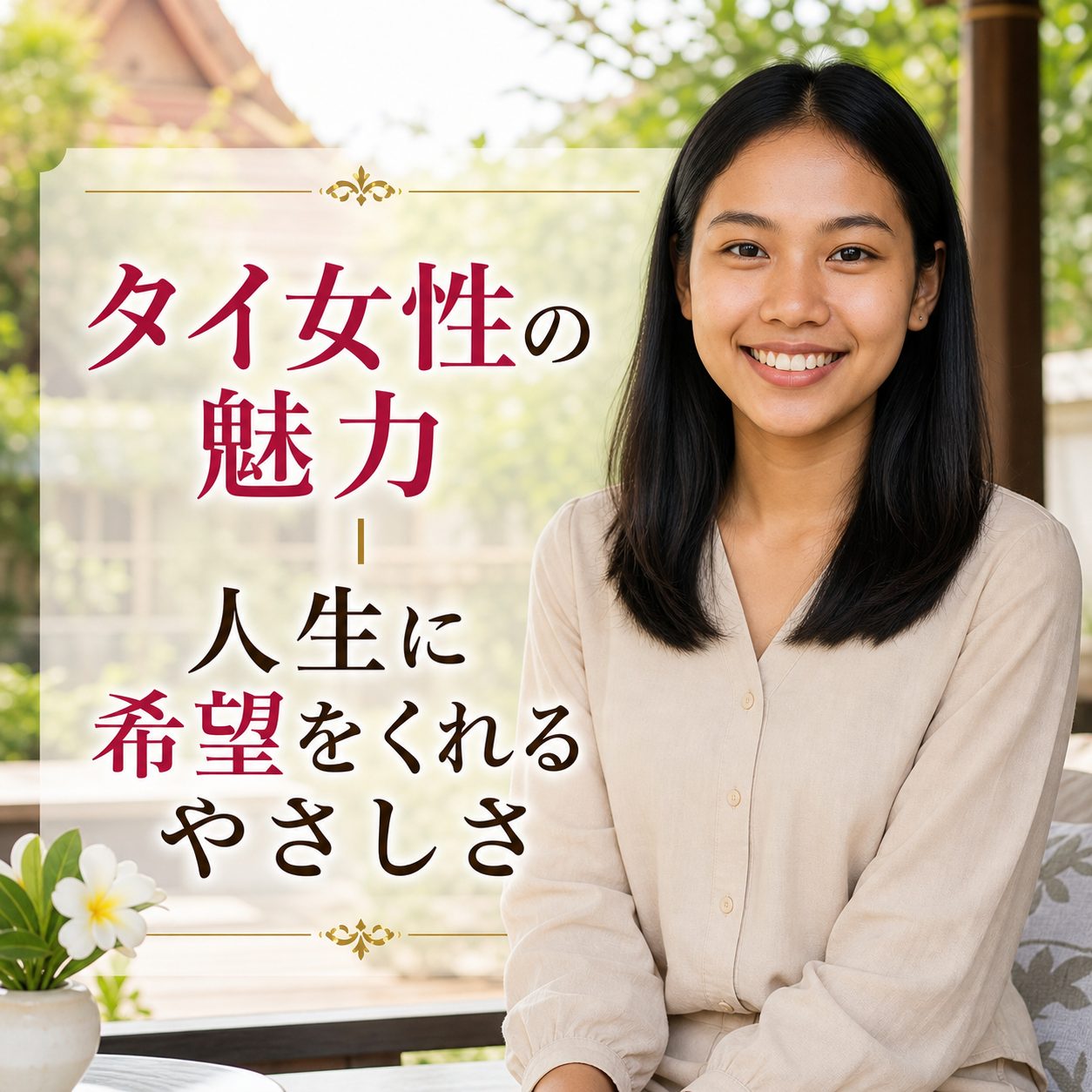 タイ女性の魅力｜人生に希望をくれるやさしさ