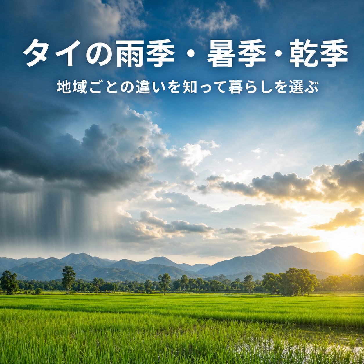 タイの雨季・暑季・乾季｜地域ごとの違いを知って暮らしを選ぶ