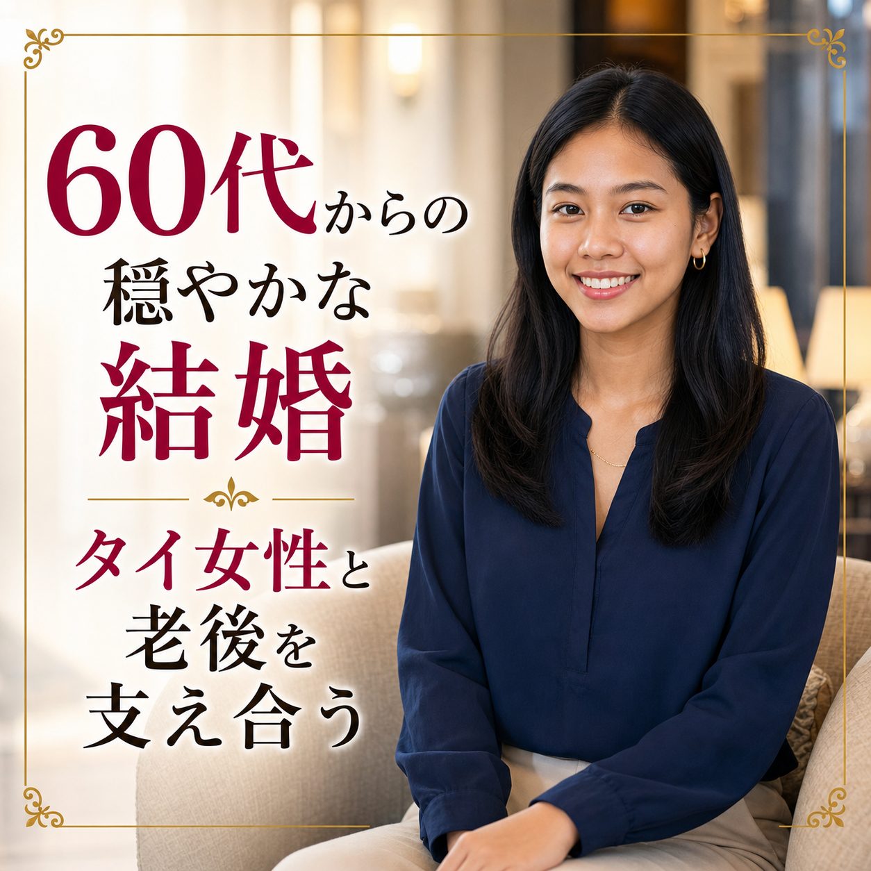 60代からの穏やかな結婚｜タイ女性と老後を支え合う