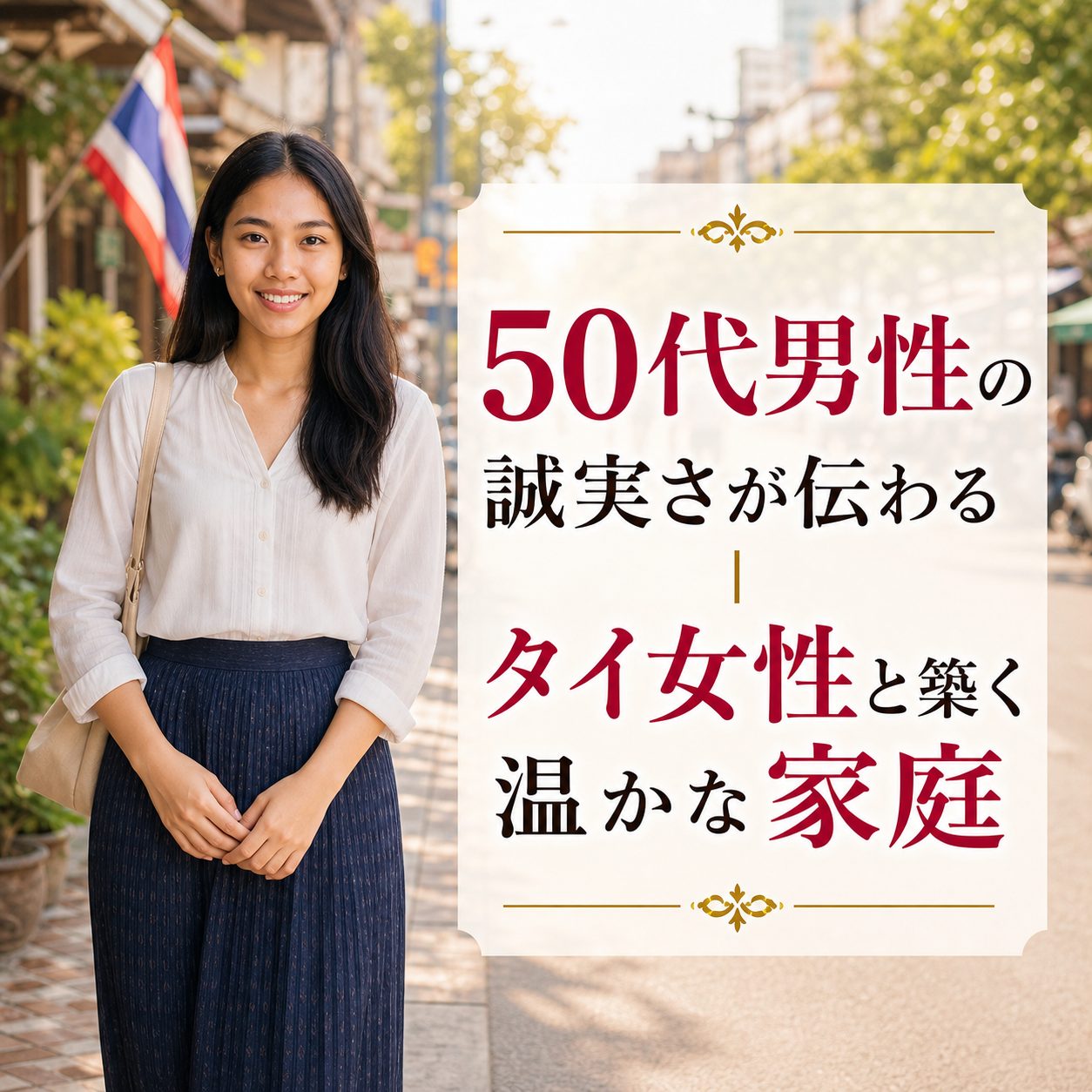 50代男性の誠実さが伝わる｜タイ女性と築く温かな家庭