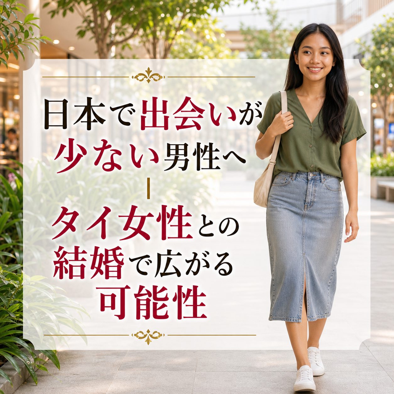 日本で出会いが少ない男性へ｜タイ女性との結婚で広がる可能性