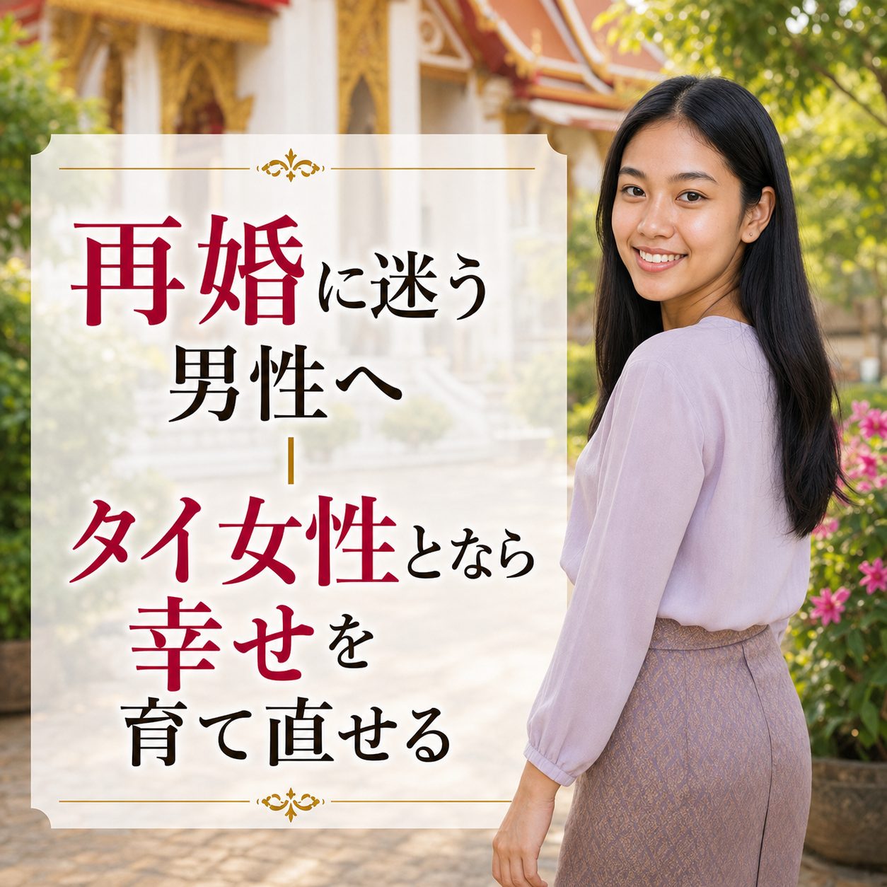再婚に迷う男性へ｜タイ女性となら幸せを育て直せる