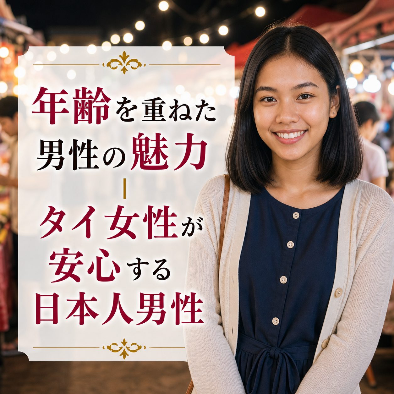 年齢を重ねた男性の魅力｜タイ女性が安心する日本人男性