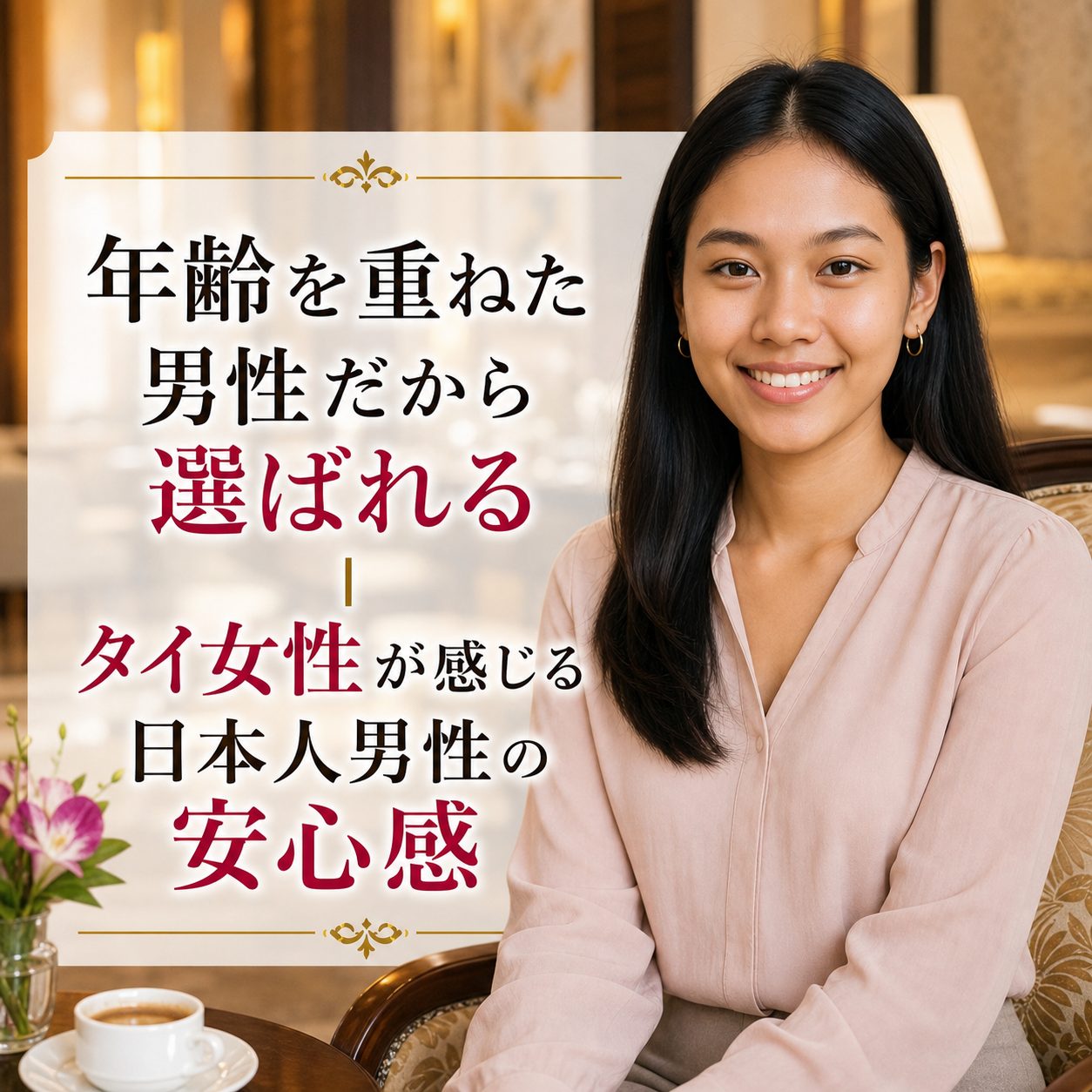 年齢を重ねた男性だから選ばれる｜タイ女性が感じる日本人男性の安心感