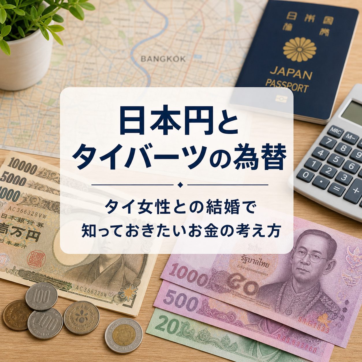 日本円とタイバーツの為替を考える
